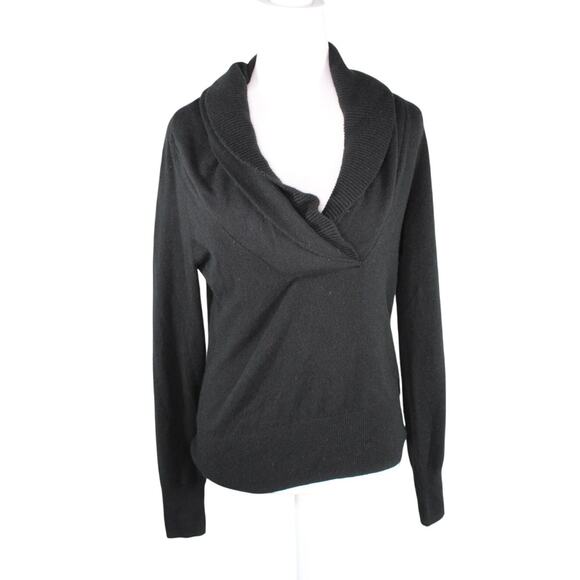 J. Crew Sweaters - J.Crew Women's 100% Cashmere Black Cowl Neck Sweater Vintage Y2K